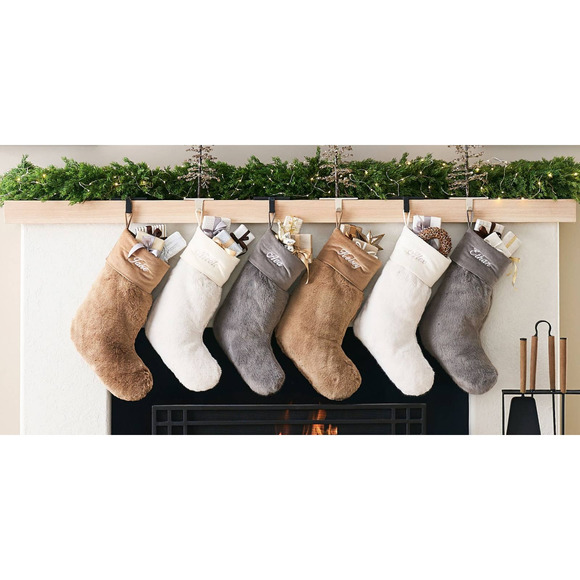 Pottery Barn Alpaca Faux Fur Stocking Large Nickel Color - Picture 7 of 8